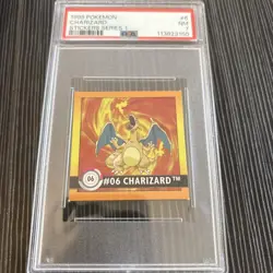 Pokemon Artbox Sticker 1999 Series 1 Charizard PSA 7 - Image 1