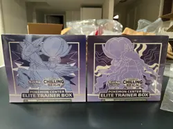 Pokemon Center Exclusive Chilling Reign Elite Trainer Box ETB Set of 2 - Image 1