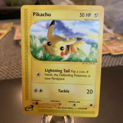 Pokemon Pikachu TCG 124/165 Regular E-Reader Expedition Base Set - Image 1