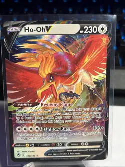 Holo Ho-Oh V 140/195 Ultra Rare Silver Tempest Pokemon TCG - Image 1
