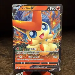 Pokemon TCG Victini V 021/163 SWSH05 Battle Styles Ultra Rare Holo - Image 1