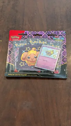 Pokemon Paldean Fates Tech Sticker Collection 3 Booster Pack Blister- Fidough - Image 1