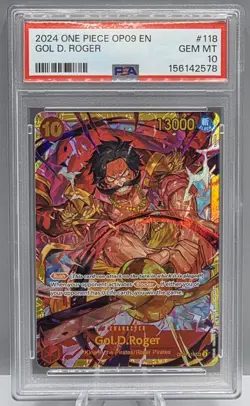 2024 One Piece CCG OP09 Emperors In The New World Gol.D.Roger #118 PSA 10 EN - Image 1