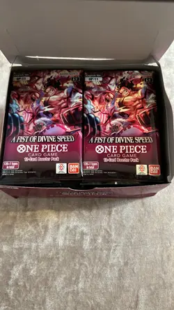 One Piece TCG OP11 A Fist Of Divine Speed Booster Box - New - Unsealed - damaged - Image 2