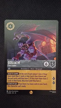 Disney Lorcana Whispers in the Well Goliath Clan Leader Legendary Non-Foil NM - Image 1