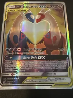 Pokemon. Lot of 4 Team Up Holo Cards from The Sun & Moon Series. Latias&Latios - Image 3