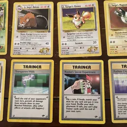 Vintage Pokemon Gym Heroes Lot Of 39 Non Holo Cards Mixed Condtion Mostly MP - Image 3