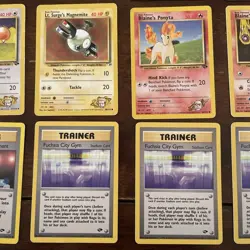 Vintage Pokemon Gym Heroes Lot Of 39 Non Holo Cards Mixed Condtion Mostly MP - Image 4