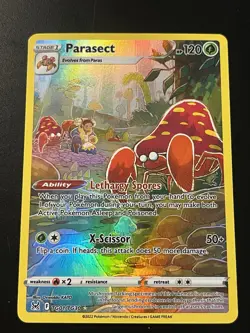 Pokemon TCG Parasect Trainer Gallery Holo Ultra Rare Card TG01/TG30 Lost Origin - Image 1