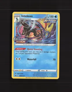 Inteleon SWSH113 Sword & Shield Black Star Promo Stamped Holo Pokemon Card LP - Image 1