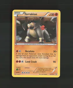 Terrakion 73/101 Noble Victories Holo Rare Pokemon Card LP - Image 1