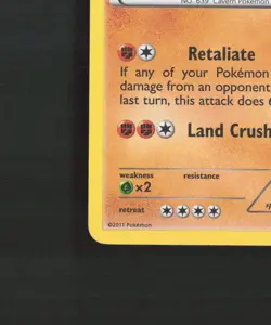 Terrakion 73/101 Noble Victories Holo Rare Pokemon Card LP - Image 5