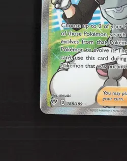 Pokemon Breeder's Nurturing 188/189 Darkness Ablaze Full Art Pokemon Card NM - Image 5
