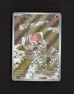 Swinub 165/159 Sv09: Journey Together Full Art Ultra Rare Holo Pokemon Card NM - Image 1