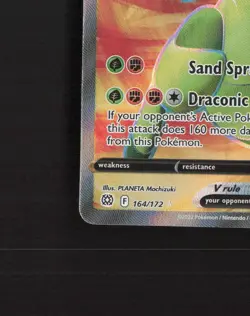 Flygon V 164/172 Brilliant Stars Full Art Ultra Rare Holo Pokemon Card NM - Image 5
