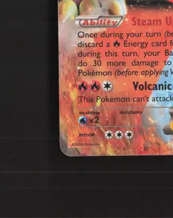 Volcanion EX 26/114 Steam Siege Ultra Rare Holo Pokemon Card MP - Image 5