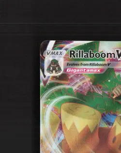 Rillaboom VMAX 023/264 Swsh08: Fusion Strike Ultra Rare Holo Pokemon Card NM - Image 3