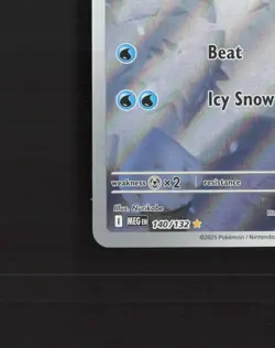 Snover 140/132 Mega Evolution Full Art Ultra Rare Holo Pokemon Card NM - Image 5