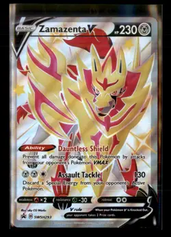 SWSH: Sword & Shield Promo Cards #SWSH293 Zamazenta V (Shiny) The BallCap Exec - Image 1