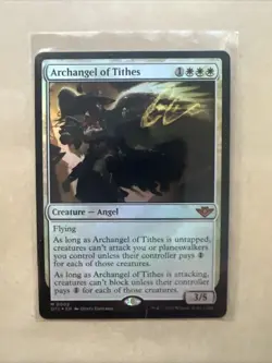 MTG Archangel of Tithes OTJ 0002 M NM FOIL - Image 2