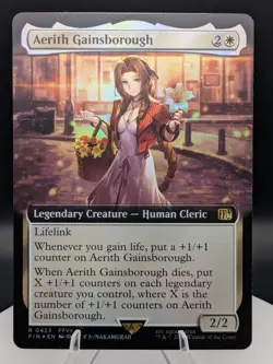 Aerith Gainsborough Extended Art FOIL Final Fantasy MTG (NM) - Image 1