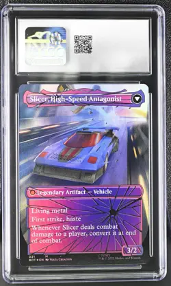 Slicer, Hired Muscle (CGC GEM MINT 10) Shattered Glass Foil MTG UB: Transformers - Image 2