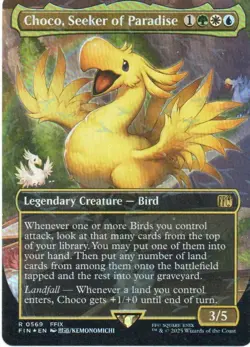 MTG: FF: Chocobo Track Foil Borderless Choco, Seeker of Paradise: LP Condition - Image 1