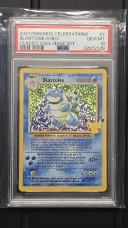 Pokemon - Blastoise 2/102 Celebrations Classic Collection *GEM MINT PSA 10* - Image 1