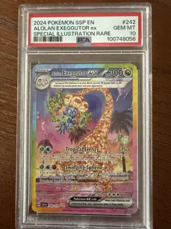 2024 Pokemon SSP en Alolan Exeggutor EX Special Illustration Rare #242 PSA 10 - Image 1