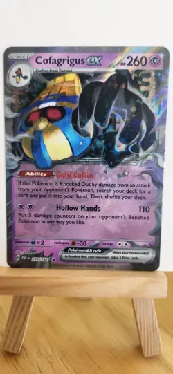 Cofagrigus ex 076/182 SV4 Paradox Rift Double Rare Pokemon NM - Image 1