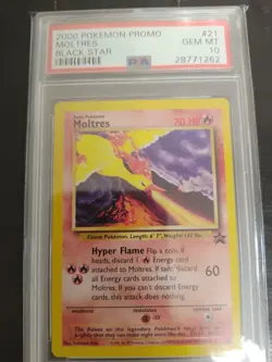 2000 Pokemon Moltres #21 Black Star Promo PSA 10 - Image 1