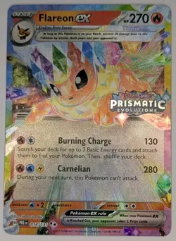 Flareon ex 014/131 Pokemon TCG S&V Prismatic Evolutions Stamped Promo NM - Image 1