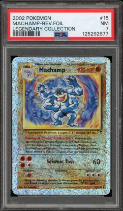 Pokemon Machamp Legendary Coll. Reverse Holo Rare #15 PSA 7 - Image 1