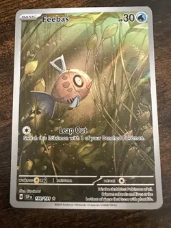 Pokemon TCG Feebas 198/191 Illustration Rare Full Art Holo Surging Sparks NM/M - Image 2