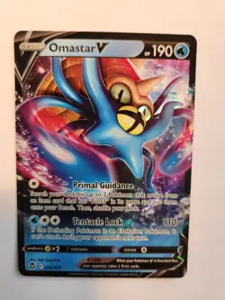 Omastar V 035/195 Ultra Rare Silver Tempest SWSH12 Pokemon English NM - Image 1