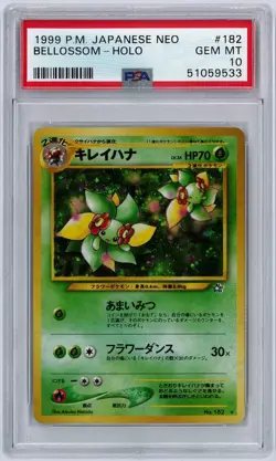 1999 Bellossom #182 HOLO - Pokemon Japanese Neo Genesis PSA 10 GEM MINT - Image 1