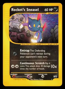 Rocket's Sneasel 5/9 Promo Best of Game Pokemon NM - Image 1