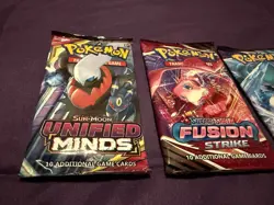 Pokemon Booster Pack Lot Unified Minds/Fusion Strike/Chilling Reign - Image 2