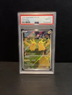 2025 POKEMON SIMPLIFIED CHINESE 151 C-COLLECTION AR #173 PIKACHU PSA 10 Gem Mint - Image 1