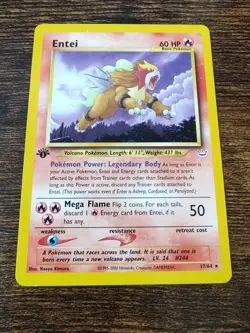Pokemon Neo Revelation 1st Edition Entei 17/64 Non Holo NM - Image 1