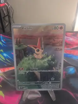Pokemon Victini SVP 208 Promo Illustration Black Bolt/White Flare Rare NM - Image 3