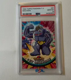 1999 TOPPS POKEMON TV #67 MACHOKE PSA 10 - Image 1