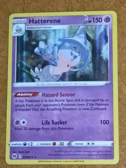 Hatterene 020/073 Holo Rare Champion's Path Pokemon Lightly Played - Image 1