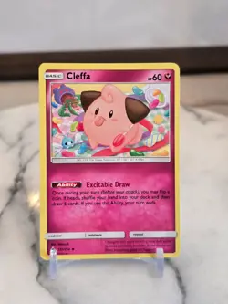 Pokemon TCG Cleffa 131/214 Sm-Unbroken Bonds Regular Lightly Played - Image 1