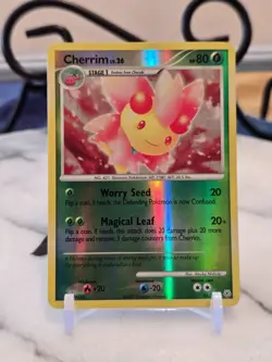 Pokemon TCG Cherrim 45/130 Diamond and Pearl Reverse Holo LP - Image 1