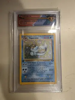 1999 Pokemon Jungle 1st Ed VAPOREON #12/64 Holo 💎 DSG 8.5 NM/Mint - Image 1