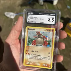 GROUDON 102/101 HOLO EX HIDDEN LEGENDS POKEMON CGC 8.5 near mint / mint - Image 1