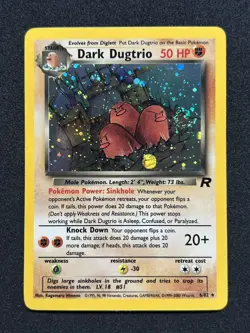 Pokemon TCG WOTC - Dark Dugtrio (6) 06/82 - Team Rocket - (LP-/MP+) - Image 1
