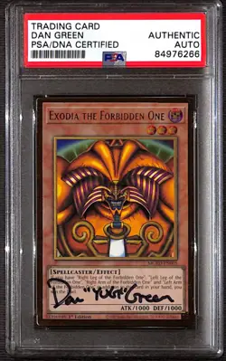 PSA Dan Green Signed Exodia the Forbidden One MGED-EN005 Maximum Gold Yu-Gi-Oh! - Image 1