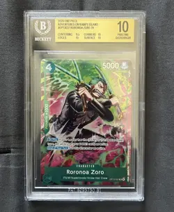 Bandai One Piece Roronoa Zoro TR Treasure Rare Foil BGS 10 OP13-037 2026 - Image 1